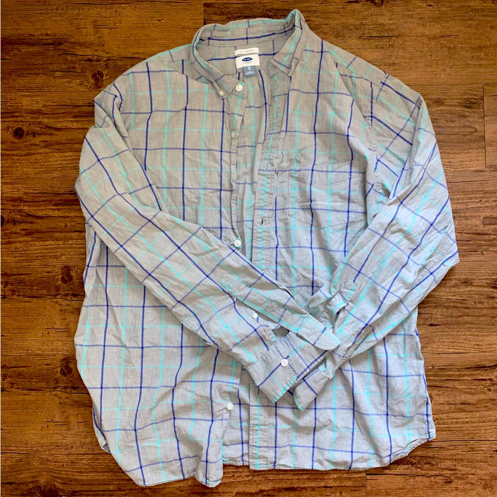 Men's XL Old Navy Slim Fit Long Sleeve Button Down Shirt
